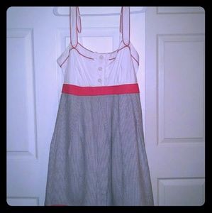 Pink and White Seersucker Dress