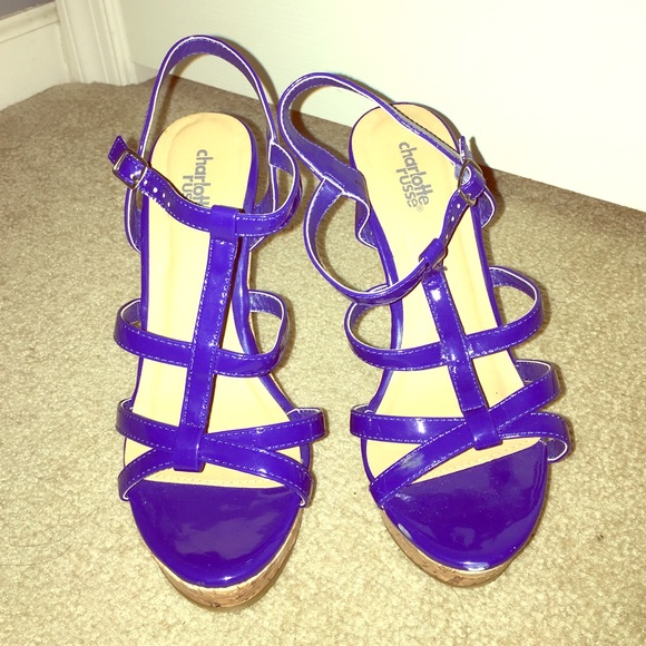 Royal blue wedges