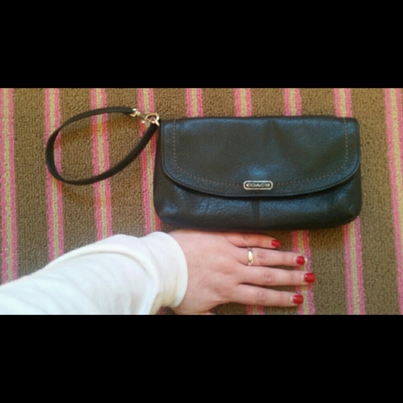 Coach leather wristlet