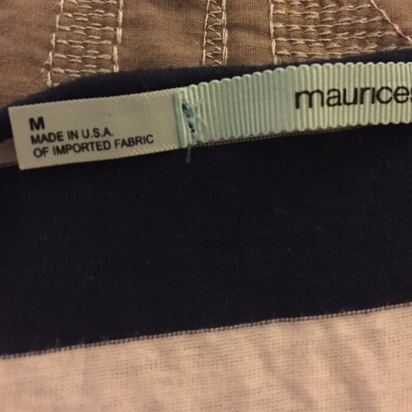 Navy blue and white striped tank top - Picture 2 of 2