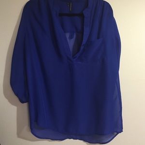 Maurice's sheer blue top
