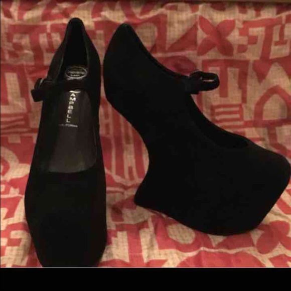 Jeffrey Campbell black suede nightwalkers