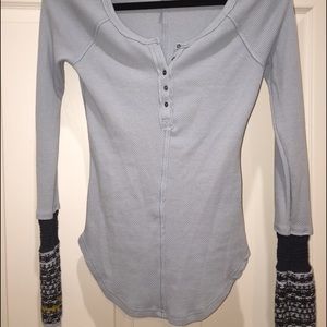 Free people alpine cuff thermal Henley small