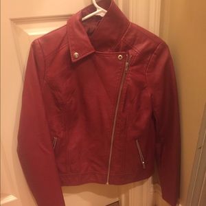 Red Forever 21 Leather Jacket