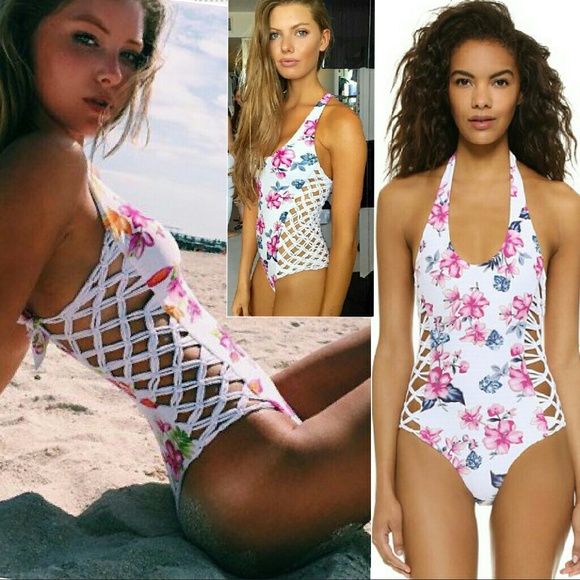 New frankies bikinis camilla onepiece floral XS P - Picture 2 of 4