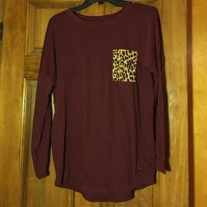 Maroon Varsity Crew Shirt