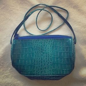 Crocodile skin print purse