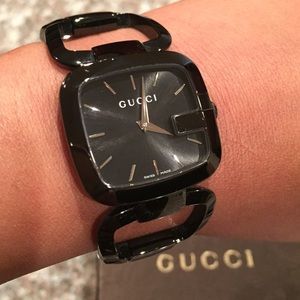 Black Gucci "G-Gucci" Series Ladies Watch