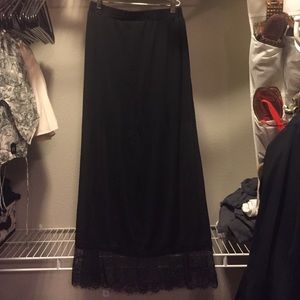 Black maxi with lace at the bottom