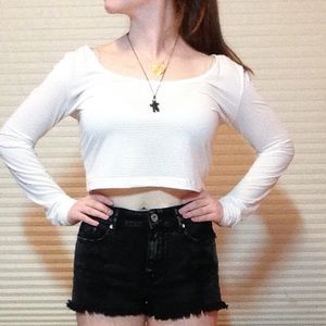 White crop top