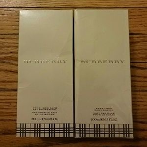 Burberry shower gel and body lotion