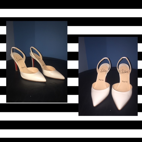 ❌SOLD❌Christian Louboutin ||37|| White Slingback - Picture 2 of 4