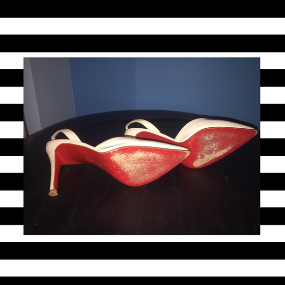 ❌SOLD❌Christian Louboutin ||37|| White Slingback - Picture 3 of 4