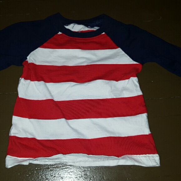 Kid's 2T Okie Dokie long sleeve striped shirt