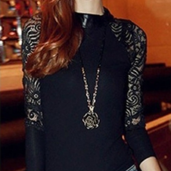 Black Lace Shirt - Picture 2 of 4