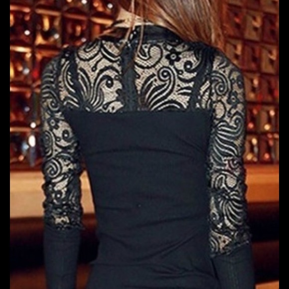 Black Lace Shirt - Picture 3 of 4