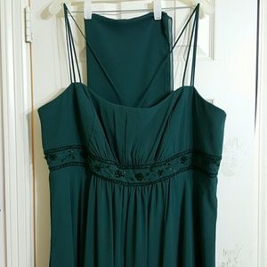 Hunter Green floor length formal gown