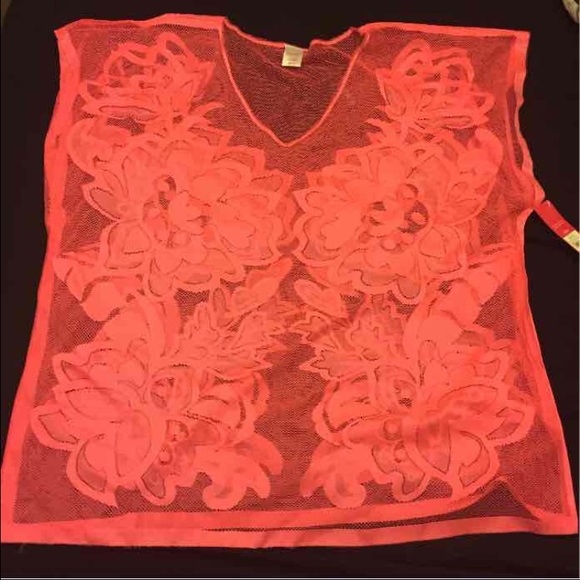 Hot pink swim suit cover up