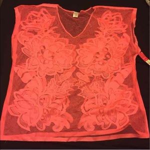 Hot pink swim suit cover up