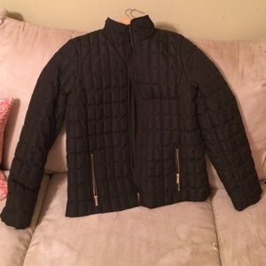 Black quilted J Crew jacket