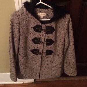 Tweed anthropologie coat