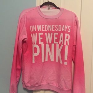 Pink ombré crew neck