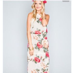 Floral halter maxi