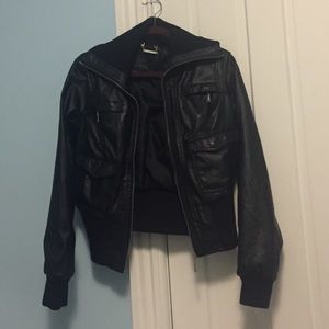 Leather jacket black