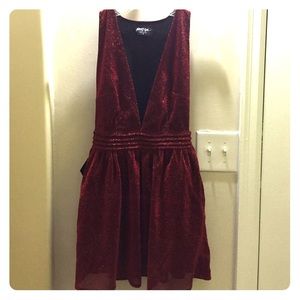 Authentic NastyGal red glitter dress