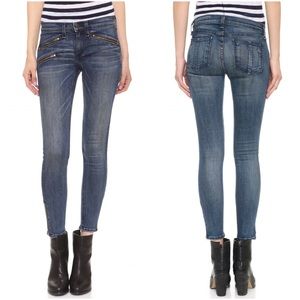 Rag & Bone Skinny Crop Jean w/ Exposed Zippers
