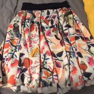 Patterned Anthropologie skirt