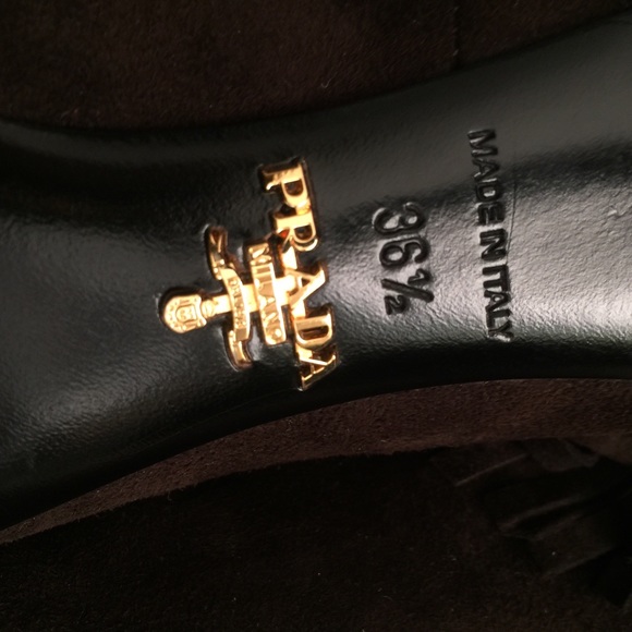 Prada Suede Ankle Booties in Brown - Picture 3 of 4