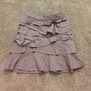Linen ruffle skirt