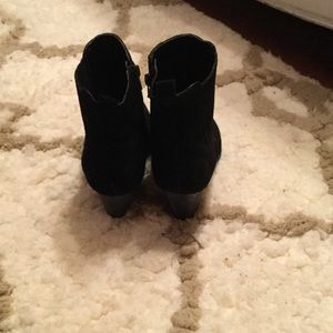Black suede bootie