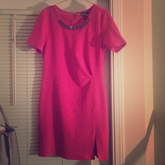 Hot Pink Jessica Simpson Dress w/ Jeweled Details