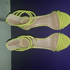 4 inch neon sandals. Worn twice.
