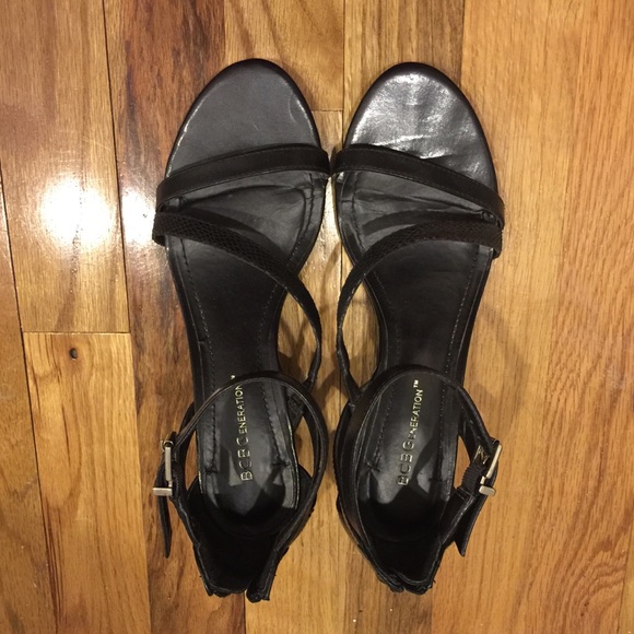 BCBGeneration Black Sandals Summer 6