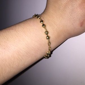 Gold heart bracelet