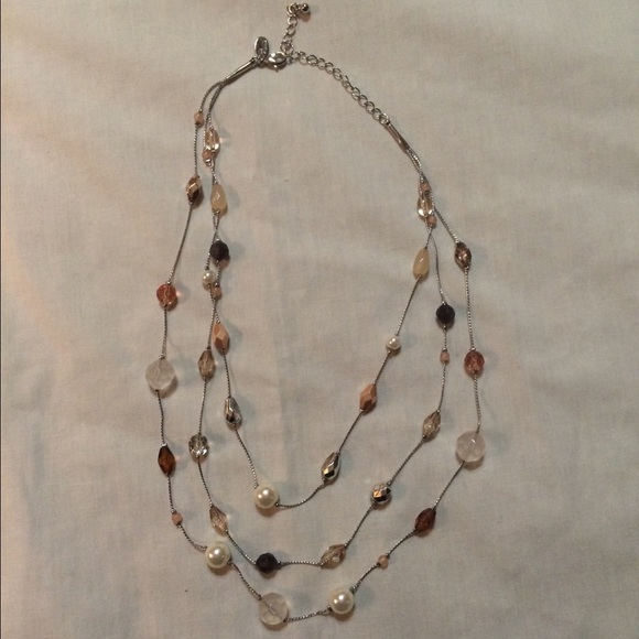 Lia Sophia 3 Layer Beaded Necklace - Picture 2 of 4
