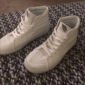 White High-Top VANS! Only worn once!