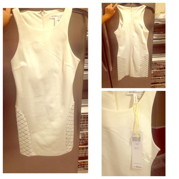 Cream colored cocktail dress by BCBGeneration