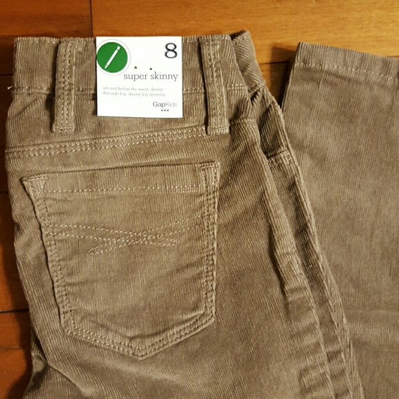 NWT Gap kids sz8 skinny charcoal grey corduroys - Picture 3 of 3