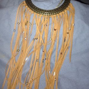 Fringe beaded necklace