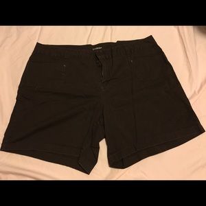 Lane Bryant plus size brown cotton shorts size 24