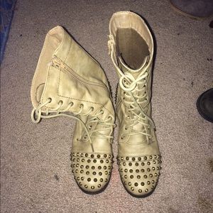 💲SOLD💲 Studded lace up boots