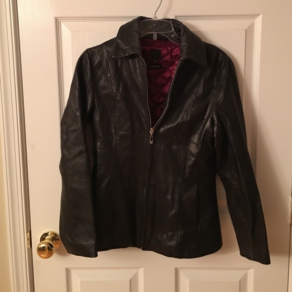 Black leather jacket