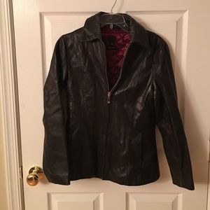Black leather jacket
