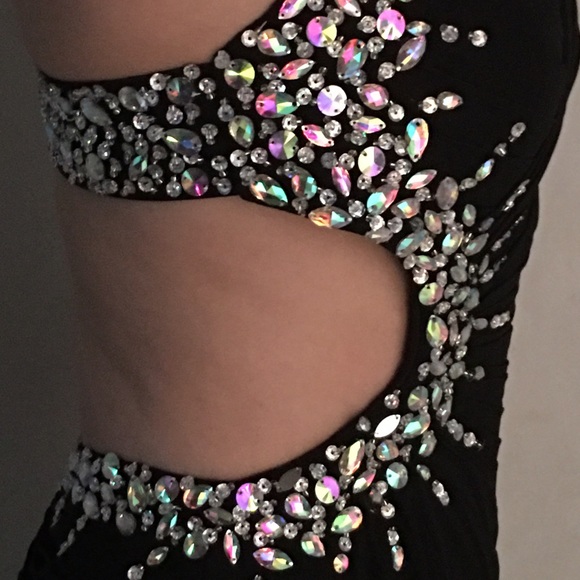 Black Prom /Pageant Gown FREE SHIPPING! See below - Picture 3 of 4
