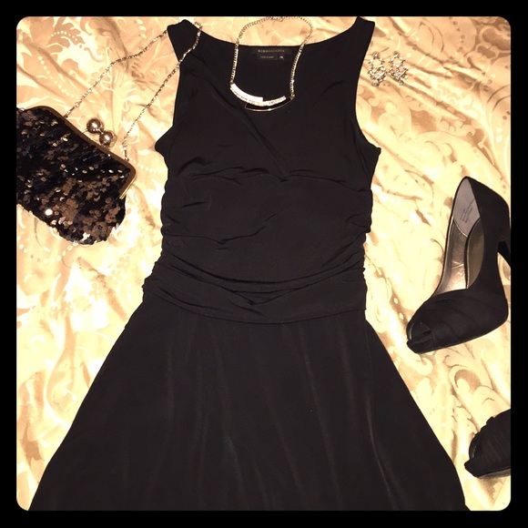 BCBGMaxAzria Dresses & Skirts - BCBG MaxAzria V-neck black cocktail dress