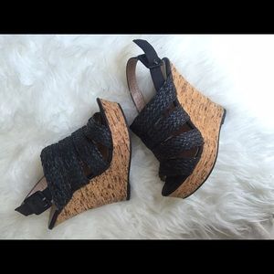 Black High Wedges